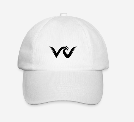A white baseball cap with the White Water Wasted logo on the front